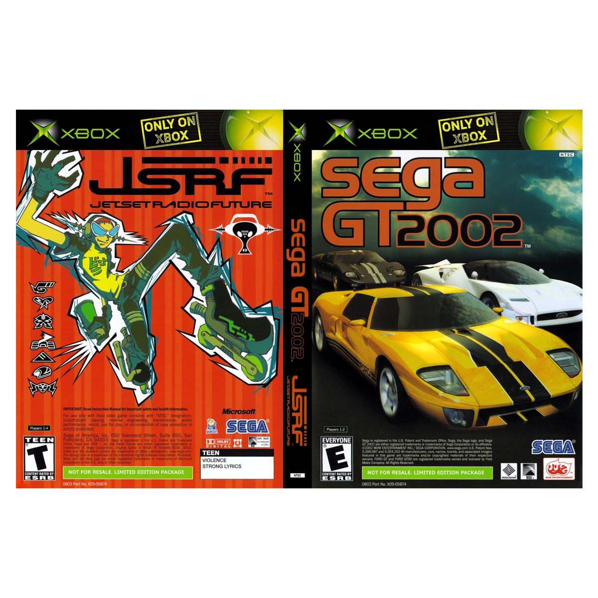Sega GT 2002/Jet Set Radio Future - Xbox Game